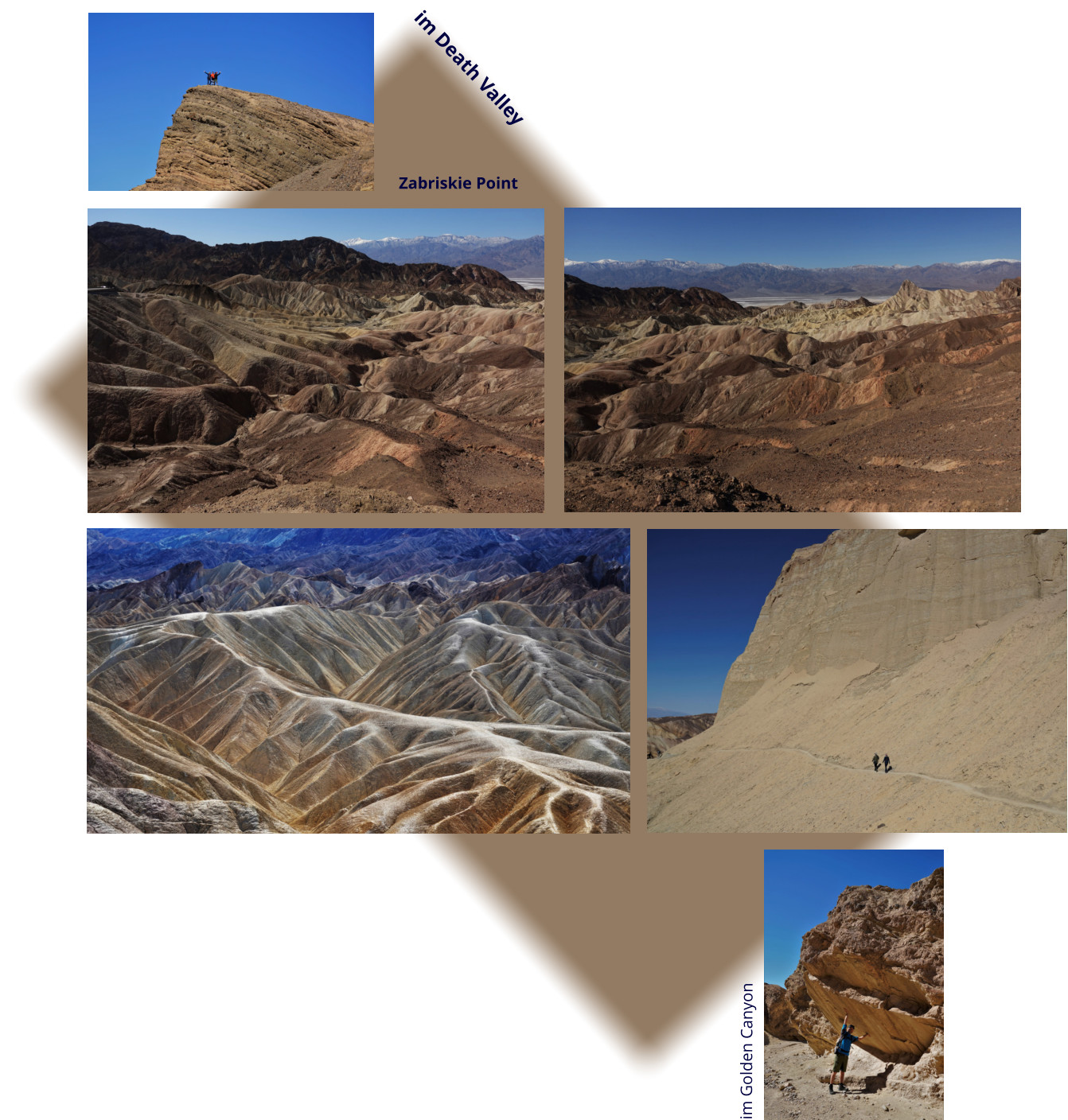 im Death Valley Zabriskie Point im Golden Canyon